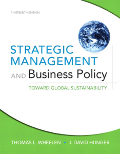 Strategic Management and Business Policy 13th ed