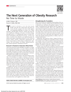 The Next Generation of Obesity Research