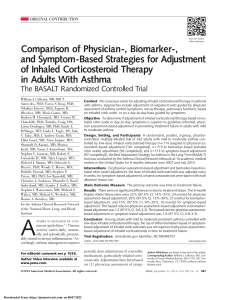 Comparison of Physician-, Biomarker-, and Symptom-Based Strategies for Adjustment of Inhaled Corticosteroid Therapy in Adults With Asthma