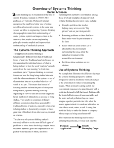 Overview of systems thinking