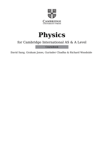 Cambridge International AS A Level Physics Coursebook by David Sang, Graham Jones, Gurinder Chadha, Richard Woodside