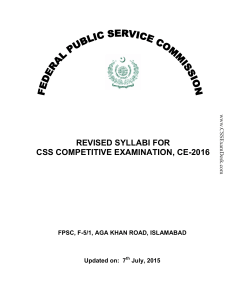 CSS 2016-22 Revised Syllabus