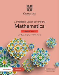 Cambridge Lower Secondary Mathematics Workbook 9