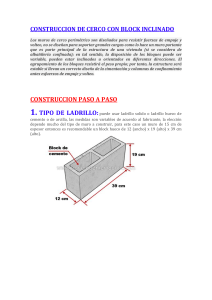 CONSTRUCCION DE CERCO CON BLOCK INCLINADO