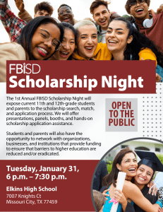 Scholarship Night Flyer 011223