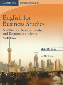 Ian MacKenzie - English for Business Studies  A course for business studies and economics students -Cambridge (2010)