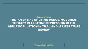 Dance/Movement Therapy for depression in thailand