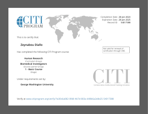CITI Training BioMed Investigators