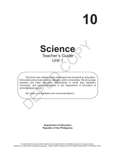 Grade 10 TG SCIENCE 1st Quarter-1