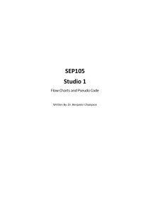 Studio 1 - Flow Charts and Pseudo Code V1.1