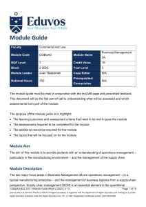 Business Management 3A Module Guide