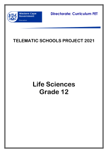 Life Sciences Grade 12 - +