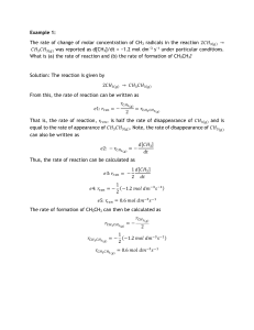 Solved Examples in Chemical Kinetics1