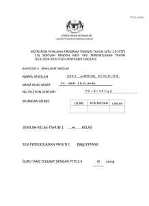 INSTRUMEN PENILAIAN PROGRAM TRANSISI 2023 SJKTLR