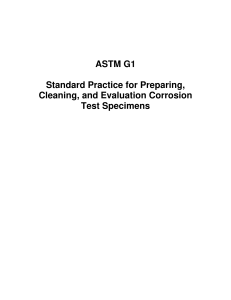 ASTM G1: Corrosion Test Specimen Prep & Evaluation