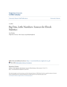 Big Data Little Numbers  Sources for Ebook Statistics