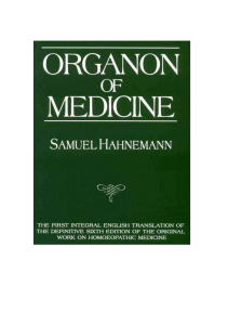 Organon of Medicine 6th edition