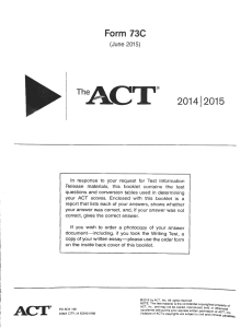 ACT 201506 Form 73C