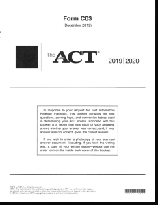 ACT 201912 Form C03