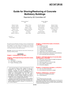 ACI 347.2R-05 Guide for Shoring-Reshoring of Concrete Multistory Buildings