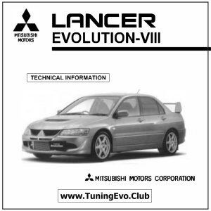 2003 Lancer Evo 8 Technical Infomation Manual