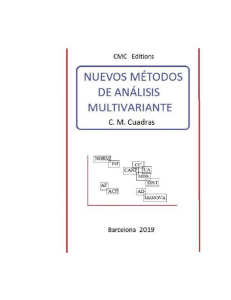 Nuevos metodos de analisis multivariante
