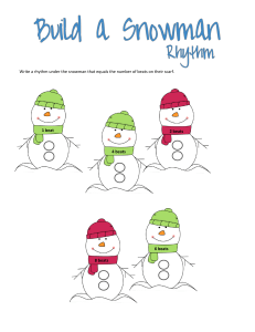 Build a Snowman Rhythm Worksheet