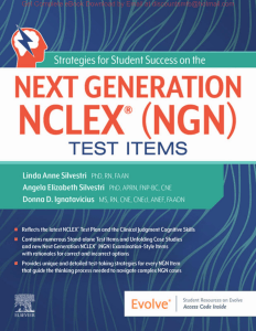 Strategies for Student Success on the Next Generation NCLEX® (NGN) Test Items (2022, By Linda Anne Silvestri, Angela Elizabeth Silvestri, Donna Ignat