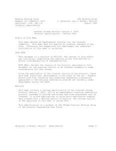 ST2+ Protocol Specification: Internet Stream Protocol Version 2