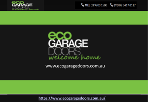 Garage Doors Melbourne-Eco Garage Doors