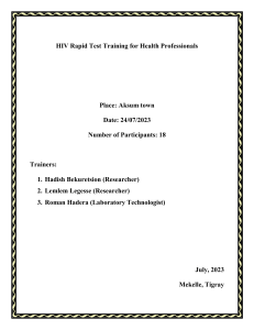 HIV report for WHO