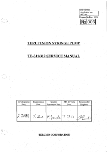 Terumo TE331 - Service Manual