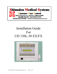 Shimadzu UD-150L X-Ray - Installation guide
