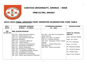 caritas Updated  & New Examination Timetable FINAL-1