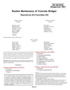 Concrete Bridge Maintenance Report