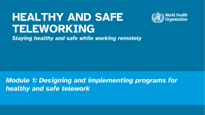 WHO Healthy and Safe Teleworking Module 1