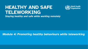 WHO Healthy and Safe Teleworking Module 4