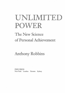 Anthony Robbins - Unlimited Power   The New Science Of Personal Achievement (1997, Free Press)