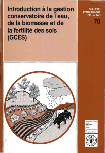 Introduction à la gestion  conservatoire de l'eau,  de la biomasse et de  la fertilité des sols (1)