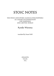 Stoic Notes By Rymke Wiersma