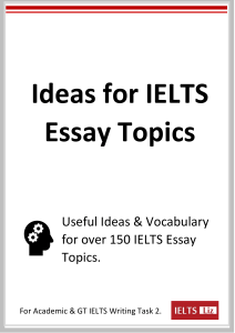 IELTS - Topics A-E of Ideas E-book