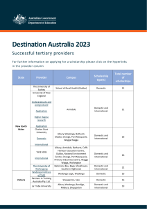 Successful tertiary education providers for 2023 with web pages (1)