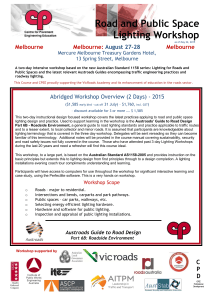 2015 Road Lighting Workshop Melbourne August 27-28 2day v1