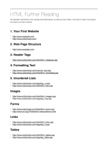34 Further Reading 1 - HTML