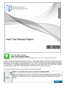 Hast Test Sample Papers (1)