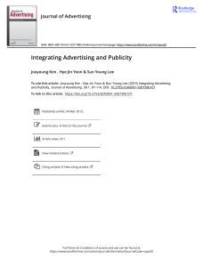 Integrating Advertising and Publicity