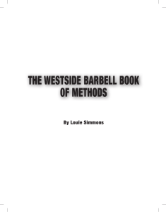 The Westside Barbell Book of Methods - Louie Simmons