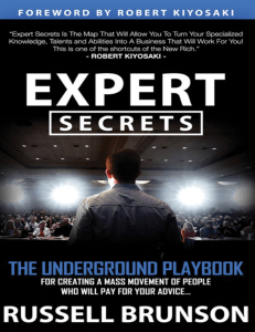 Expert Secrets  The Underground - Russell Brunson