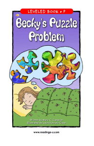 Becky s Puzzle Problem