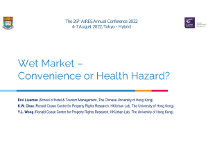 Wet Market – Convenience or Health Hazard ?